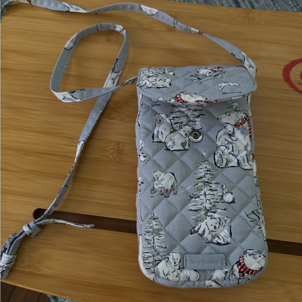 Vera Bradley, 7.5x4.5 small purse, phone holder, polar bears